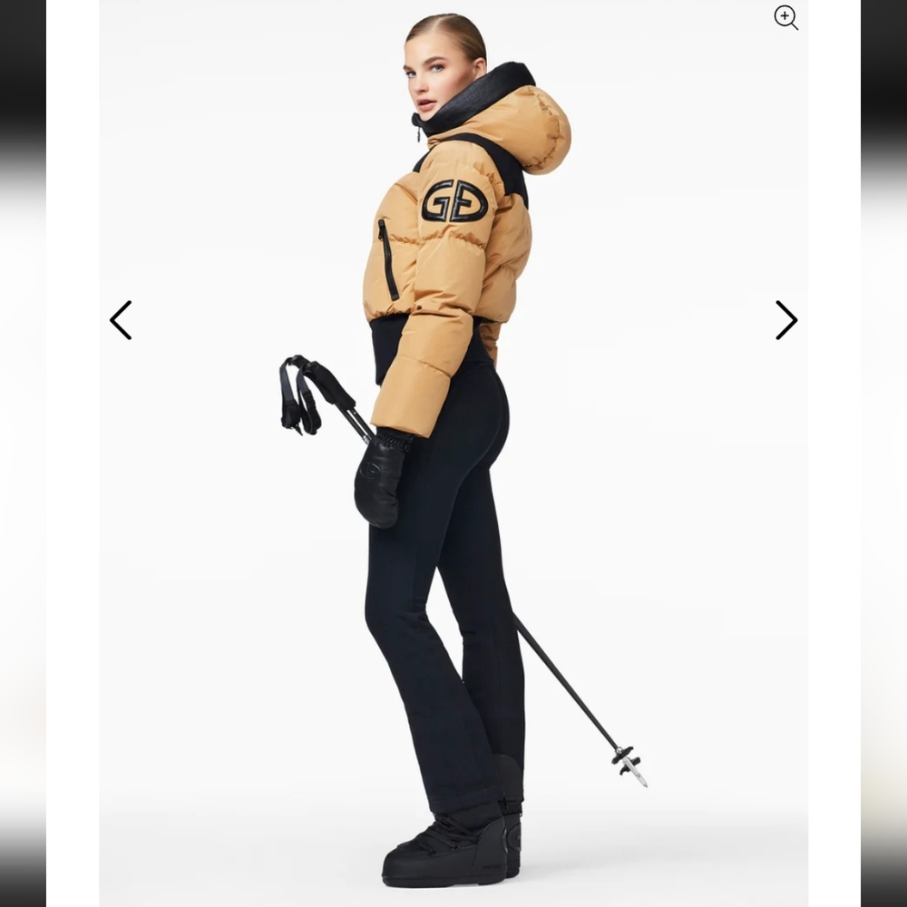 Goldbergh Reese Puffer Ski Jacket in  Latte - Picture 3 of 16